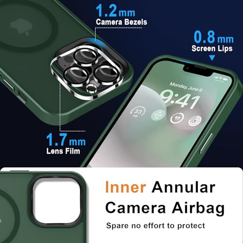 Image of MOCCA Magnetic Shockproof for iPhone 12 Pro Max Case,Midnight Green