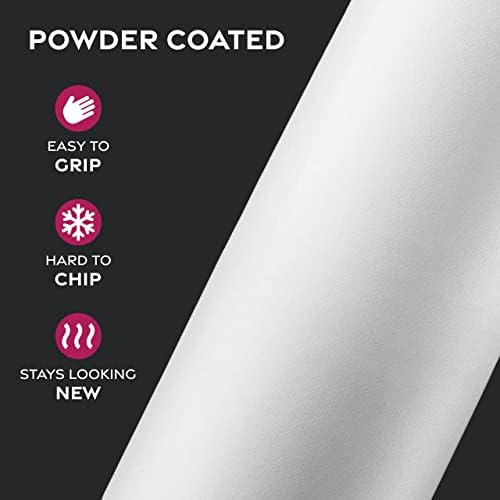 FineDine Water Bottle - Stainless Steel Insulated Water Bottle with Straw Lid, Flip Lid & Wide-Mouth Cap - Keeps Hot and Cold - 25 Oz / 739ml - Pure Pearly White — view 6