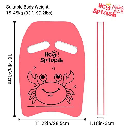 Heysplash Swim Kickboard For Kids, Swimming Kickboard Cute Pattern Swim Training Aid For Children, Pool Exercise Equipments For Beginning Swimmers Safety Swim Board Auxiliary, Rose Red #TOP4