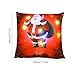 WMTBSRSW LED Light Christmas Decorative Pillow Cover Cushion Cases with LED Lights for Home Living Room Bedroom Christmas Decoration Ideal Gift- No Insert (All)