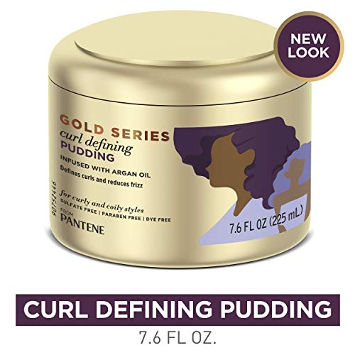 Pantene, Hair Cream Treatment, Sulfate Free Curl Defining Pudding, Pro-V Gold Series, For Natural And Curly Textured Hair, 7.6 Fl Oz #TOP3