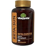 Vitassential Beta-Carotin - Hochdosiert Bräunungskapseln – Vitamin A Vorstufe...