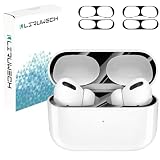 LIRUWECH for AirPods Pro 3 ダストガード エアーポッズ プロ第3世代（2025）対応ダストカバー 汚れ防止 保護シール 極薄 18K メッキ 埃 ほこり 砂鉄 侵入防止 防塵 おしゃれ 取付簡単 ２枚セット airpods pro3 アクセサリー (airpods pro3, ブラック)