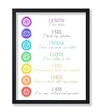 Chakra Affirmations Poster - 8x10 Wall Art