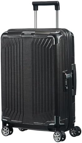 Samsonite Lite-Box Spinner Handgepäckkoffer, 55 cm | Schwarz, Hartschalenkoffer, 55H x 40W x 20D cm, 38 L, 2.2 kg, mit TSA-Schloss und aus Curv-Material