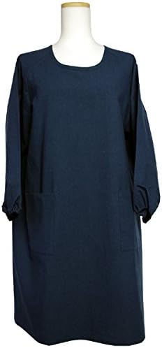 Amazon ラグランかっぽうおしゃれな割烹着 日本製 ギフト ネイビー エプロン オンライン通販