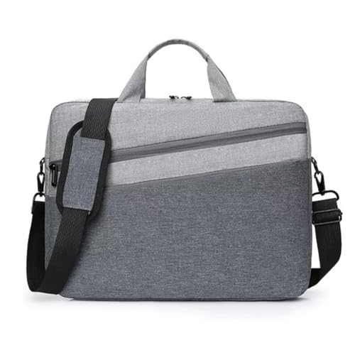 Capa Case Note Bag Maleta Bolsa Estojo Pasta Organizadora Notebook 16 Polegadas Divisórias Impermeável com Alça De Ombro Alça De Mão Reforçada 2 Bolsos Externo (Cinza)