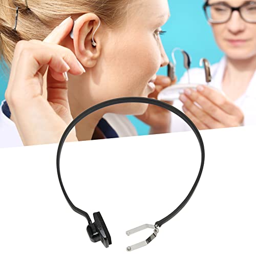 Faixa de cabeça de condução óssea com clipes de amplificador de som, para condução óssea