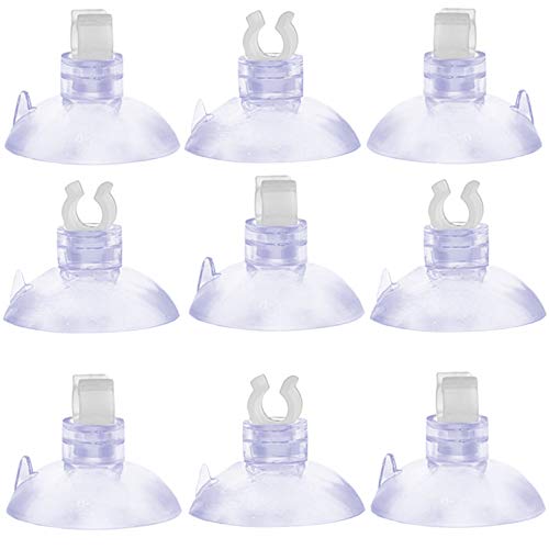 JZMYXA Aquarium Suction Cup Clips Air Line Tubing Holders 30 Pieces, Fit for Standard 3/16 Inch Inner Dia Tubling