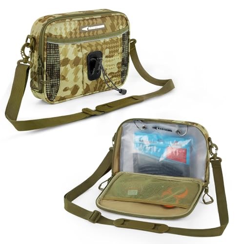 KastKing BaitSpace Detachable Bait Binder Tackle Bag – Large Clear Sleeves, Durable 900D
