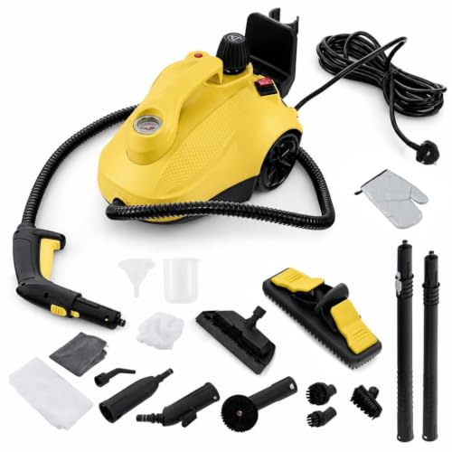 Image of COSTWAY 2000W Steam Cleaner, 5 Bar High Pressure, 1.8L Tank, 15 Accessories