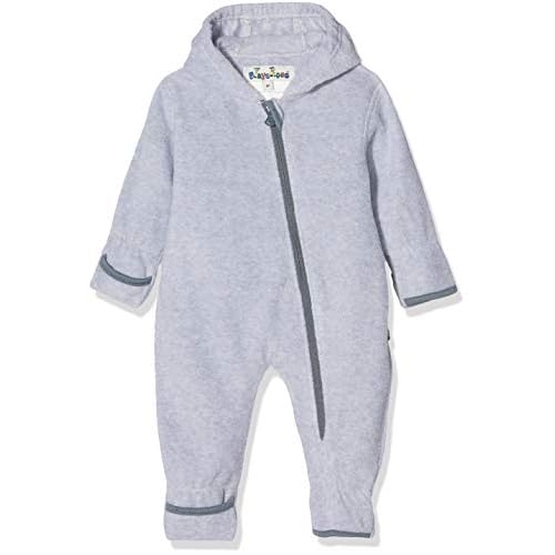 Playshoes Unisex Baby Fleece-Overall meliert Strampler, Grau (grau/Melange 37), 80