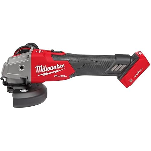 Milwaukee 2883-20 M18 FUEL Brushless Lithium-Ion 4-1/2 in. / 5 in. Cordless Braking Grinder with Lock-On Slide Switch with ONE-KEY (Tool Only)