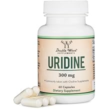 Uridine Monophosphate - Third Party Tested Choline Enhancer, Beginner Nootropic 300mg, 60 Capsules Synergy with Alpha GPC Choline for Brain Health and Memory by Double Wood