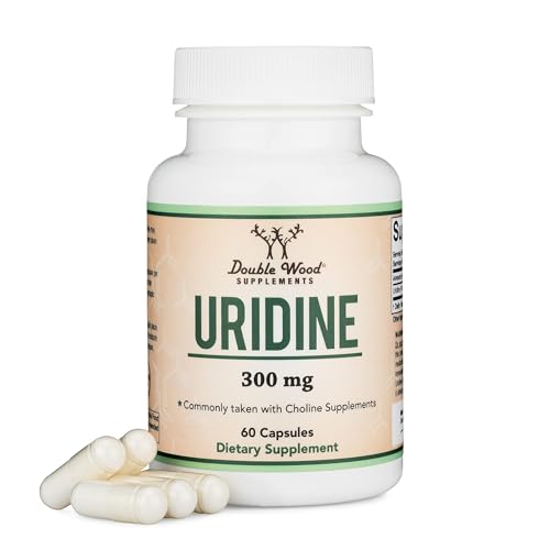 Uridine Monophosphate - Third Party Tested (Choline Enhancer Beginner Nootropic) (300mg 60 Capsules) Synergy with Alpha GPC Choline for Brain Health and Memory by Double Wood