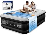 Queen Air Mattress with Built-in Pump, Heavy-Duty 800 lbs Support, 48-Hour Leak-Tested, Upgraded 3-Layer Protection PVC, 3 Min Fast Inflation, Portable Air Bed for Home, Guest & Camping