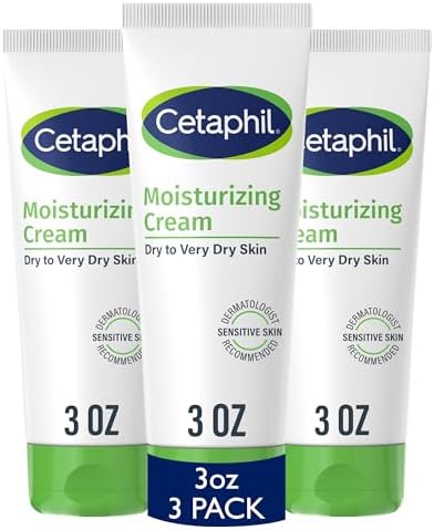 Cetaphil Moisturizing Cream Sensitive Skin, Fragrance Free, 3oz, 3ct
