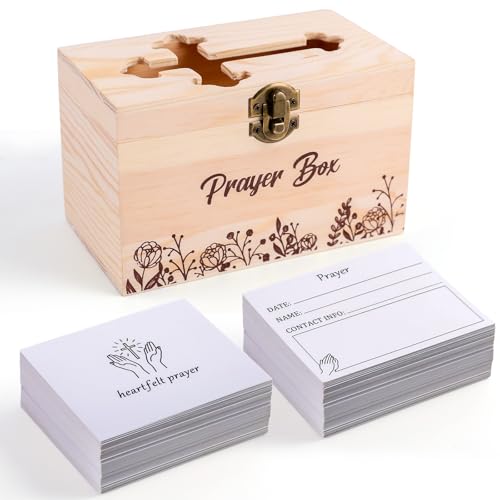 Prayer Request Box with Slot and 100 Cards