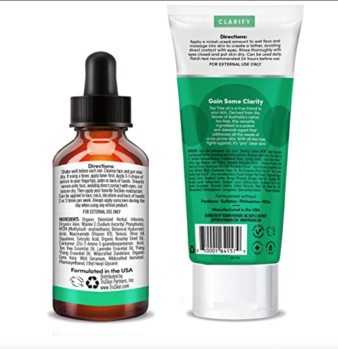 Truskin Clarifying Duo With Tea Tree Super Serum+ And Tea Tree Super Cleanser+ #TOP1