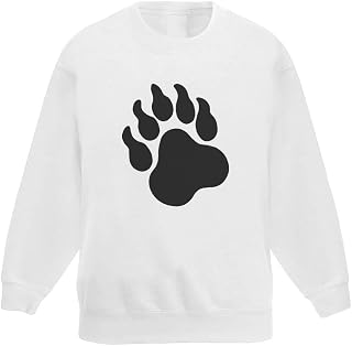 Azeeda 'Paw Print' Kid's Sweatshirt/Jumper (7-8 Years) (KW00033711)