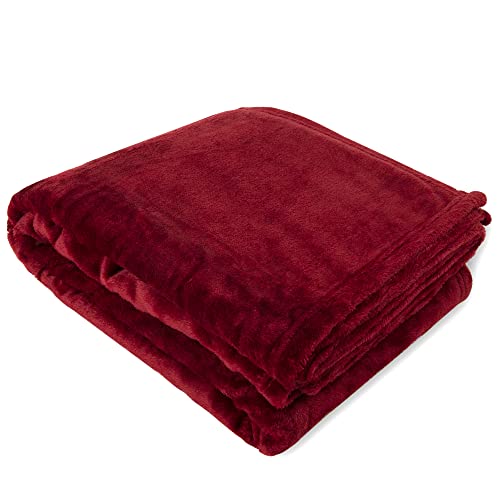 Polar Fleece Blanket For Bunny Rabbits, Couch, Bed, Chair Kids, Adults, Pets Twin Size Soft Cozy Reversible 50X60 Polar Fleece Blanket Throw (Brick Red) #TOP3