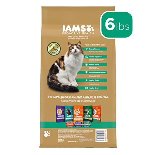 Iams Proactive Health Long Hair Care Adult Dry Cat Food With Real Chicken, 6 Lb. Bag #TOP2