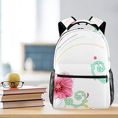 Sac à dos pour femme multicolore grand format style décontracté