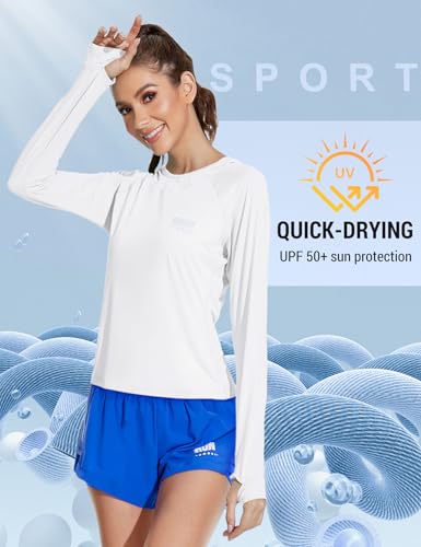 Image of Venzina Women's Slim-Fit Running Hoodie with Reflective Lettering IUPF50+ Quick-Dry Long Sleeve with Thumbholes | for Night Jogging, Yoga & Commute(Size Up)