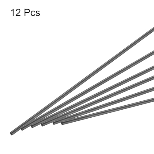 QUARKZMAN 12er Pack Carbonfaserstab, 2,5mm x 150mm für RC Flugzeug DIY Werkzeug Flügelrohr Quadcopter Arm
