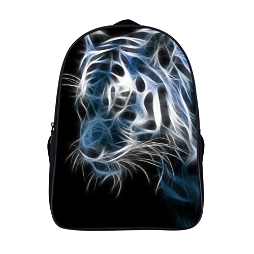 Sac d'école unisexe tigre 3D cool parfait pour le collège la fac et les déplacements de travail