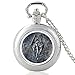 Spacmirrors Schwarz Classic The Elder Scrolls Skyrim Glas Cabochon Quarz Taschenuhr Vintage Männer Frauen Anhänger Halskette Uhren Geschenke