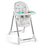 Mamas & Papas Snax Adjustable Baby High Chair for 6 Months Plus, Toddlers, Reclining, Foldable Highchair with Wipeable Removable Tray, Baby Feeding Chair, 108 x 84 x 59 cm, Happy Planet