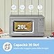 COMFEE’ Digitale Mikrowelle, 700 W, 20 l, 6 voreingestellte Menüs, Express Cook, 11 Leistungsstufen, Auftauen, Speicherfunktion - Grau - CM-E202CC(GR)