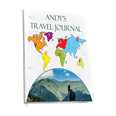 Personalised Travel Notebook Planner Photo Journal Adventure Holiday Diary Blank Pages/Notepad/Hardbook/Appointment Schedule Compact Sketchbook A5 White Men Women Cover