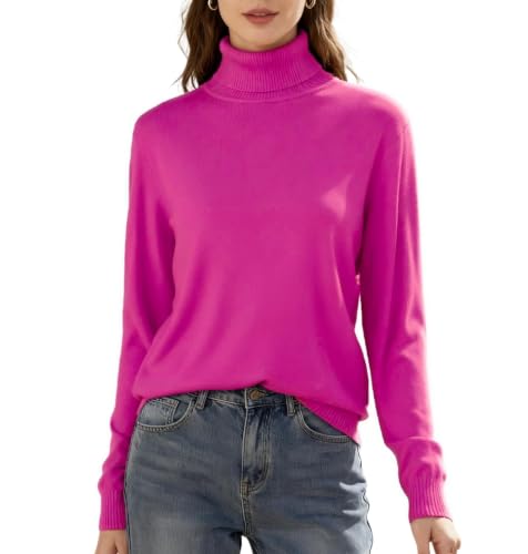Image of SANGTREE Women's Turtleneck Sweaters Long Sleeve Pullover Tops | Breathable Lightweight Fabric| Fall Winter Fashion Outfits| Perfect for Daily,Office,Vacations,Holiday,Family Gatherings Etc.