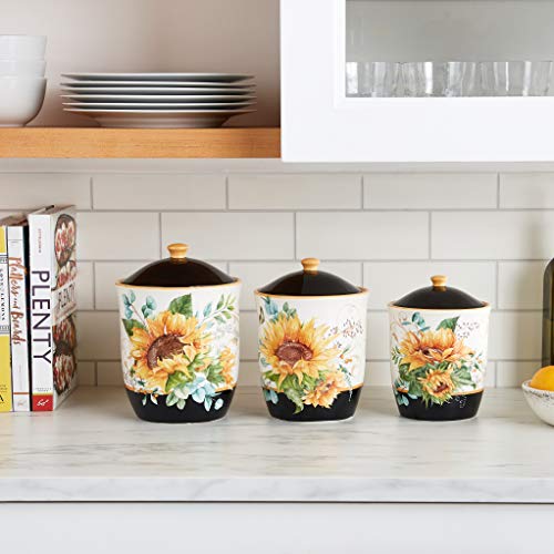 Certified International Sunflower Fields Canister Set - 3 Pieces, Multi Colored