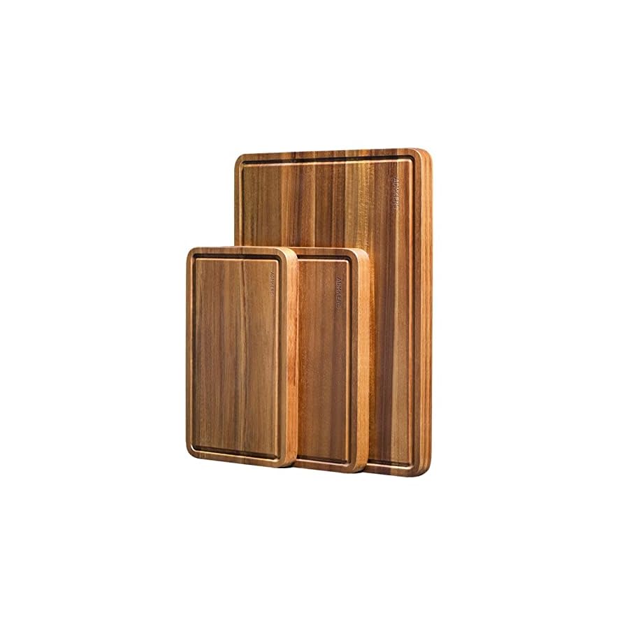 Wood-Cutting-Boards-Set-of-3-for-Kitchen-Thick-Chopping-Board-Large-Wooden-Cutting-Board-Set-with-Deep-Juice-Groove-and-Handles-Wooden-trays-for-meat-fruit-and-cheese-17x12-12x10-12x7-inch Wood Cutting Boards Set of 3 for Kitchen, Thick Chopping Board, Large Wooden Cutting Board Set with Deep Juice Groove and Handles, Wooden trays for meat, fruit and cheese (17x12, 12x10, 12x7 inch)