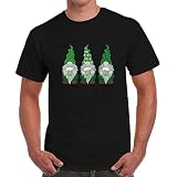 eiuEQIU Sweatshirts Herren Kurze Ärmel Pullover 3D Print Pullover St. Patrick's Day T-Shirt Bluse Jungen Casual Vierblättriges Kleeblatt Grafik Hemd Shirt Rundhals Streetwear Tshirt Tops