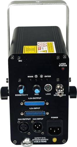 ALGAM LIGHTING - SPECTRUM 1500 RGB - Mehrfarbiger Animationslaser 1500 mW RGB – Laserklasse 4 – IP20 – 260 x 260 x 150 mm