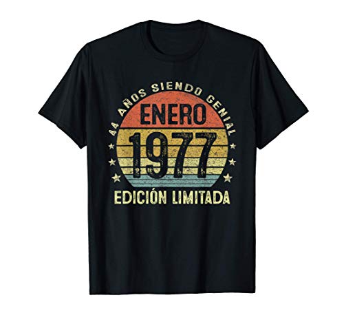 Nacido En Enero 1977 44 Años Cumpleaños Regalo De 44 Años Camiseta