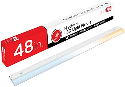 UltraPro 48 inch Hardwired Under Cabinet Lights, 3 Color Settings - 2700K/4000K/5000K - Warm White, Cool White, and Daylight, Under Cabinet Lighting, Dimmable Under Counter Lights for Kitchen, 45370