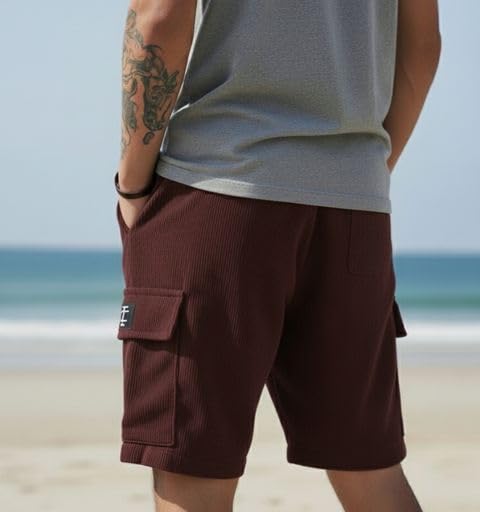 Image of INDICLUB Men's Athletic Performance Shorts,Casual Everyday Wear, Comfortable Drawstring Style
