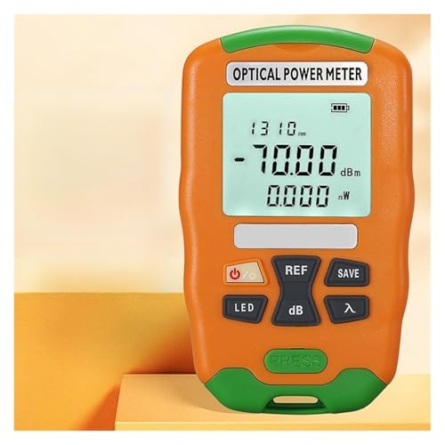 Fibra Optica Plastica, Mini Medidor De Potencia Óptica DC7/DC5/D7/D5, Probador De Fibra Óptica OPM Con Iluminación LED.,Respuesta Y MedicióN RáPidas(AUA-D7 with FC-LC)