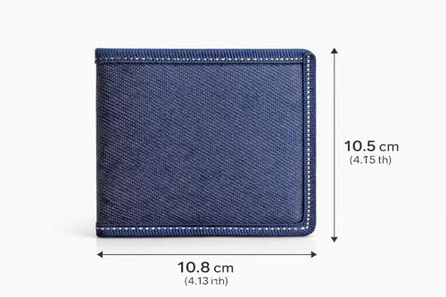 Image of Fabric & Denim Material Bi fold and Wallet for Men and Boys Combo Pack of 2 Stylish Wallets