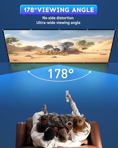 Leinwand Beamer 120 Zoll, KESCRON 16:9 HD Projektor Leinwand Projector Screen Faltbare und Tragbare Anti-Falten Beamerleinwand Outdoor