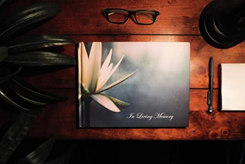 In Loving Memory Funeral Guest Book, Memorial Guest Book, Registration Book, Condolence Book, Remembrance Book, Contemporary Matte Finish, Hard Cover #TOP1