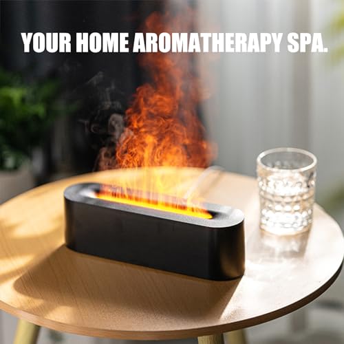 Flame Upgrade 7 Colour Lights Essential Oil Aromatherapy Electric Aroma Diffuser, Waterless Auto-Off for Home Office Room, Black - Image 3