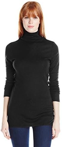 Michael Stars Women's 1x1 Slub Long Sleeve Turtleneck Tunic Top
