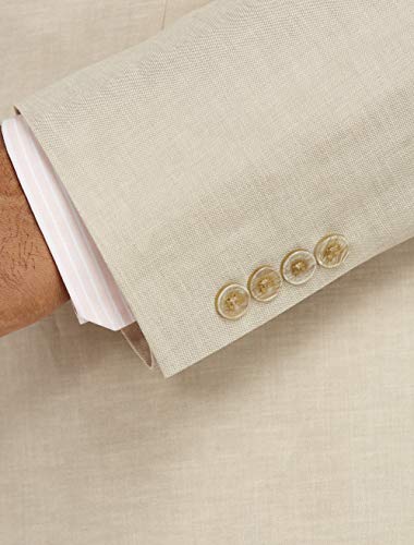 Oak Hill by DXL Big and Tall Jacket-Relaxer Linen-Blend Suit Jacket, Flax4