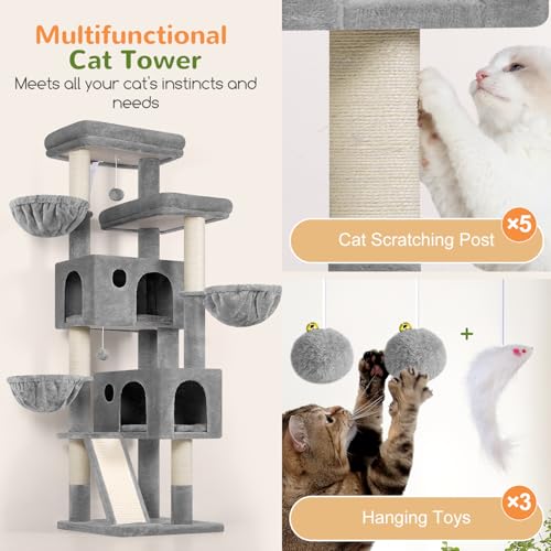 Globlazer Árbol para Gatos Grande 72 pulg Torre de Juego Interior miniatura 6
